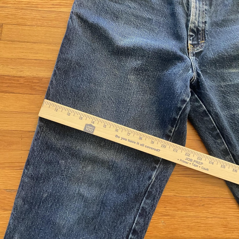 Dickies Jeans Mens 38x34 Blue Denim Straight Leg Workwear 5 Pocket Zip Fly Faded - Picture 10 of 15